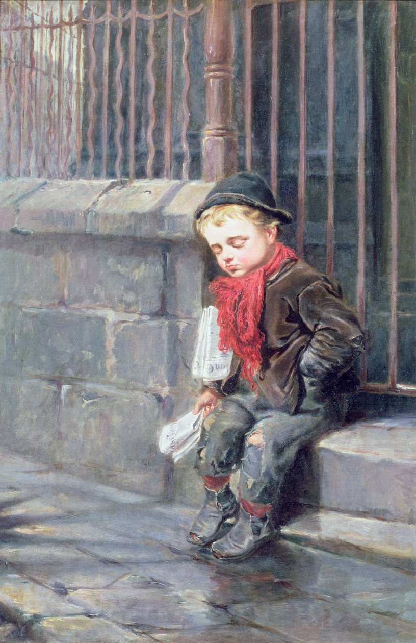 Der Zeitungsjunge von Ralph Hedley