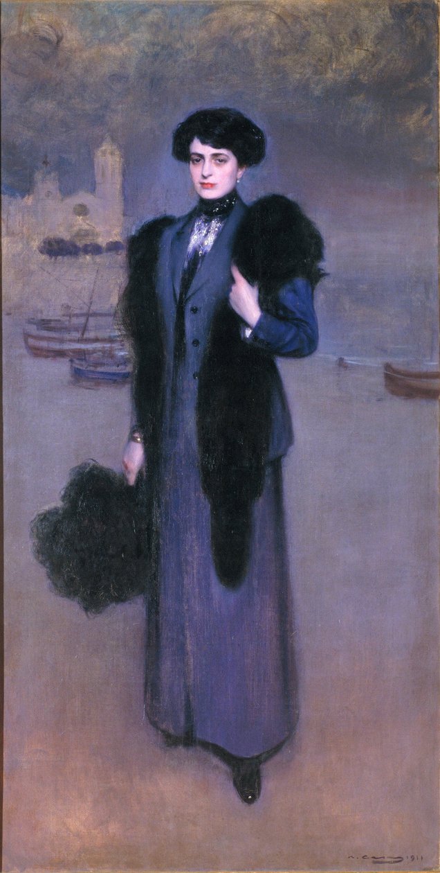 Porträt von Dolors Vidal von Ramon Casas i Carbo