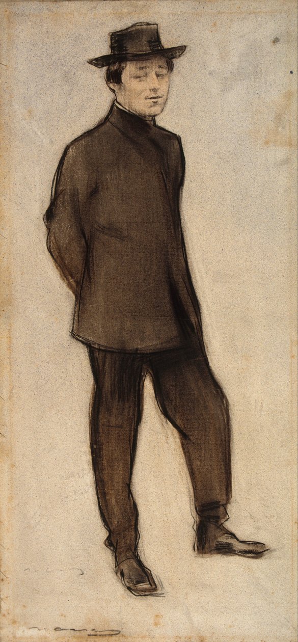 Porträt von Isidre Nonell von Ramon Casas i Carbo