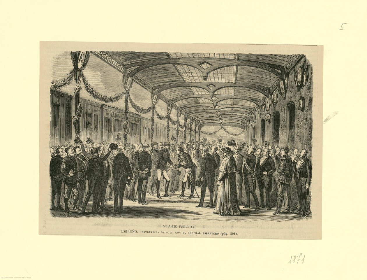 Königliche Reise von Alfonso XII nach Logroño von Ramon Padró i Pedret