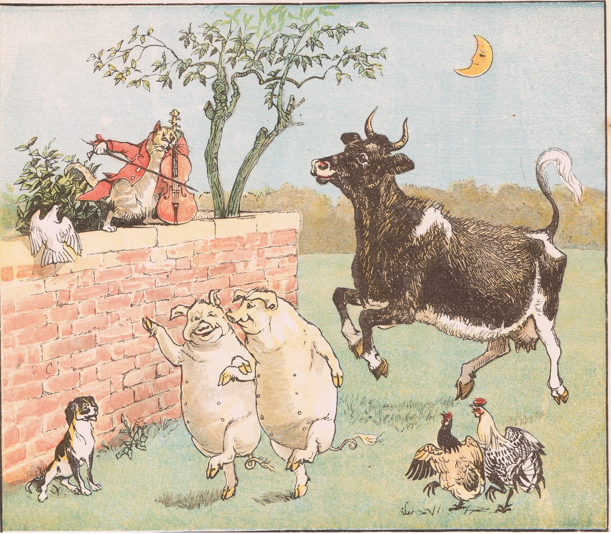 Die Kuh sprang über den Mond von Randolph Caldecott
