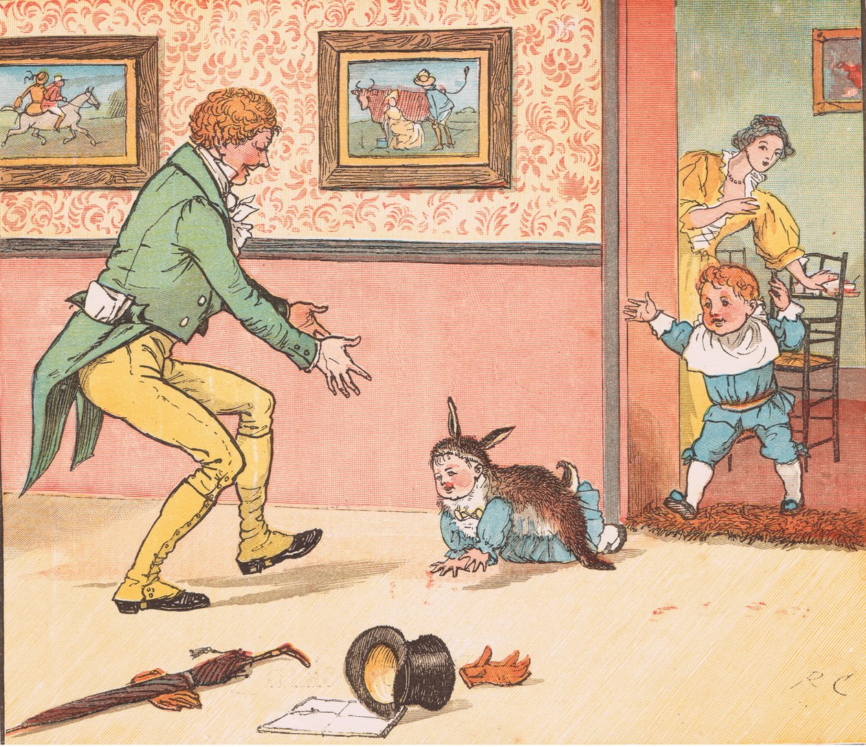 Weg, um ein Kaninchenfell zu holen von Randolph Caldecott