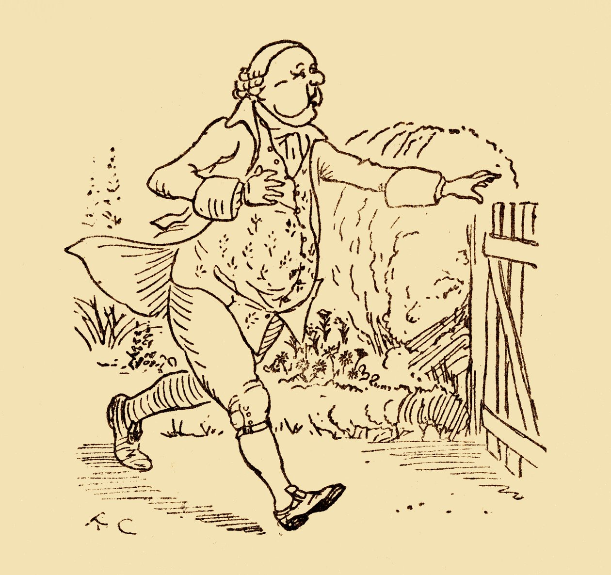 John Gilpins Freund, 1878, um 1918 von Randolph Caldecott