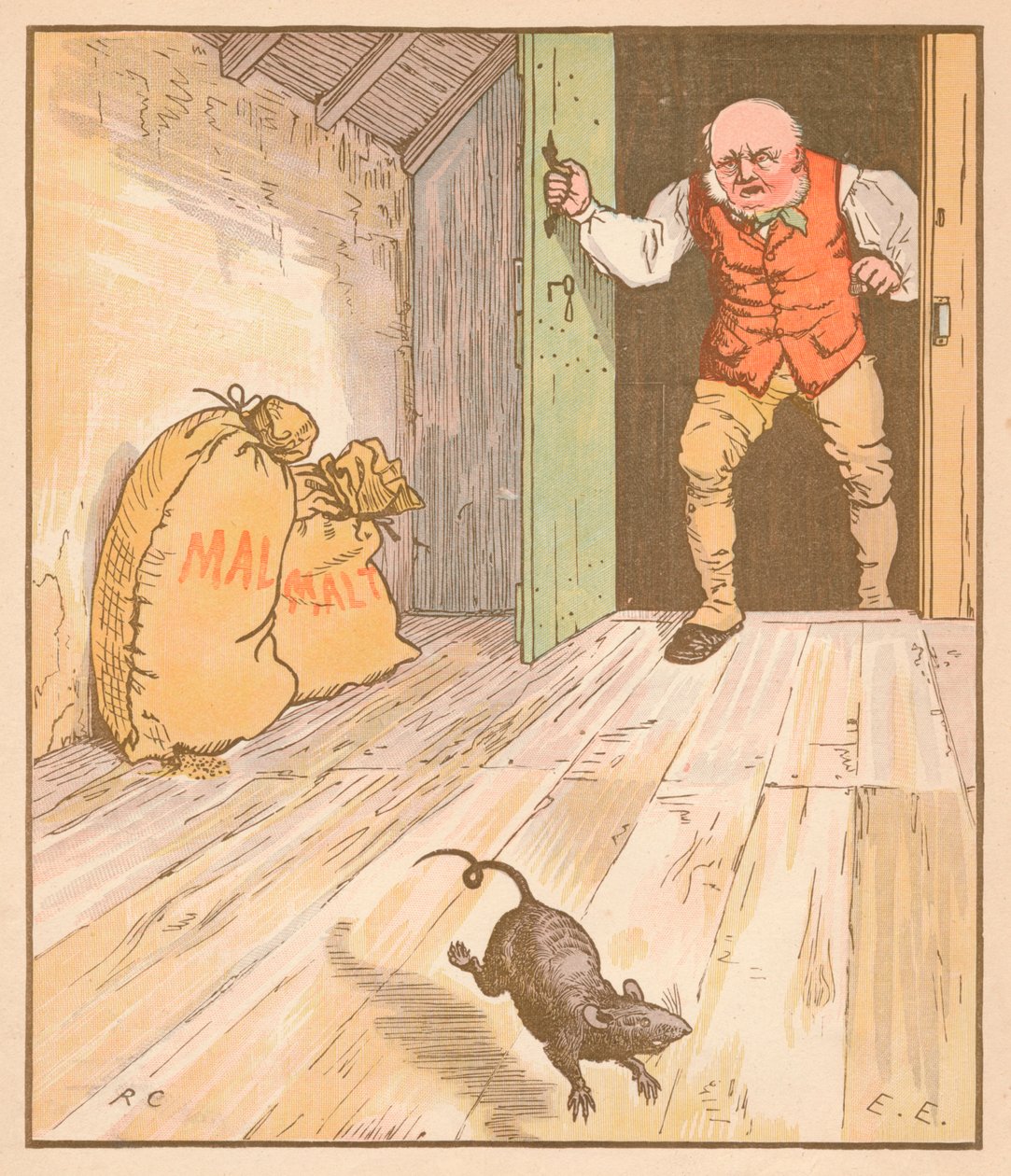Die Ratte fraß das Malz von Randolph Caldecott