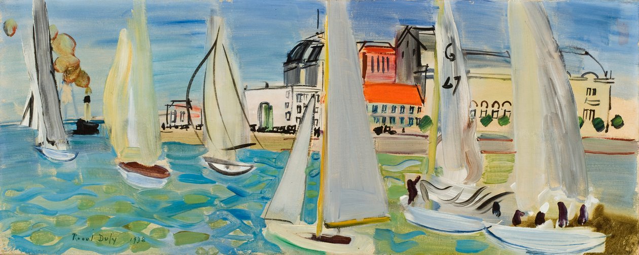 Boote in Le Havre von Raoul Dufy