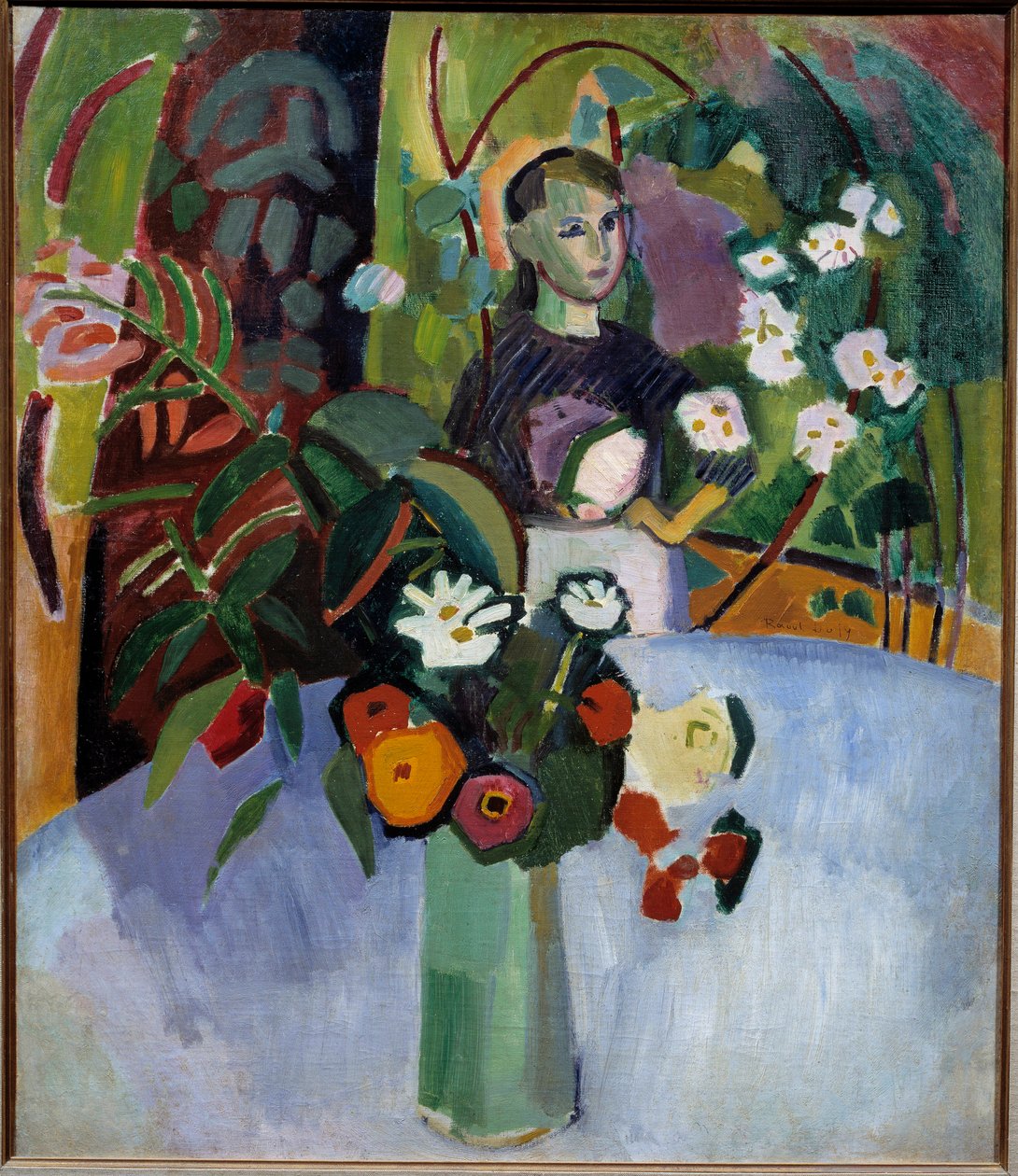 Jeanne in den Blumen von Raoul Dufy