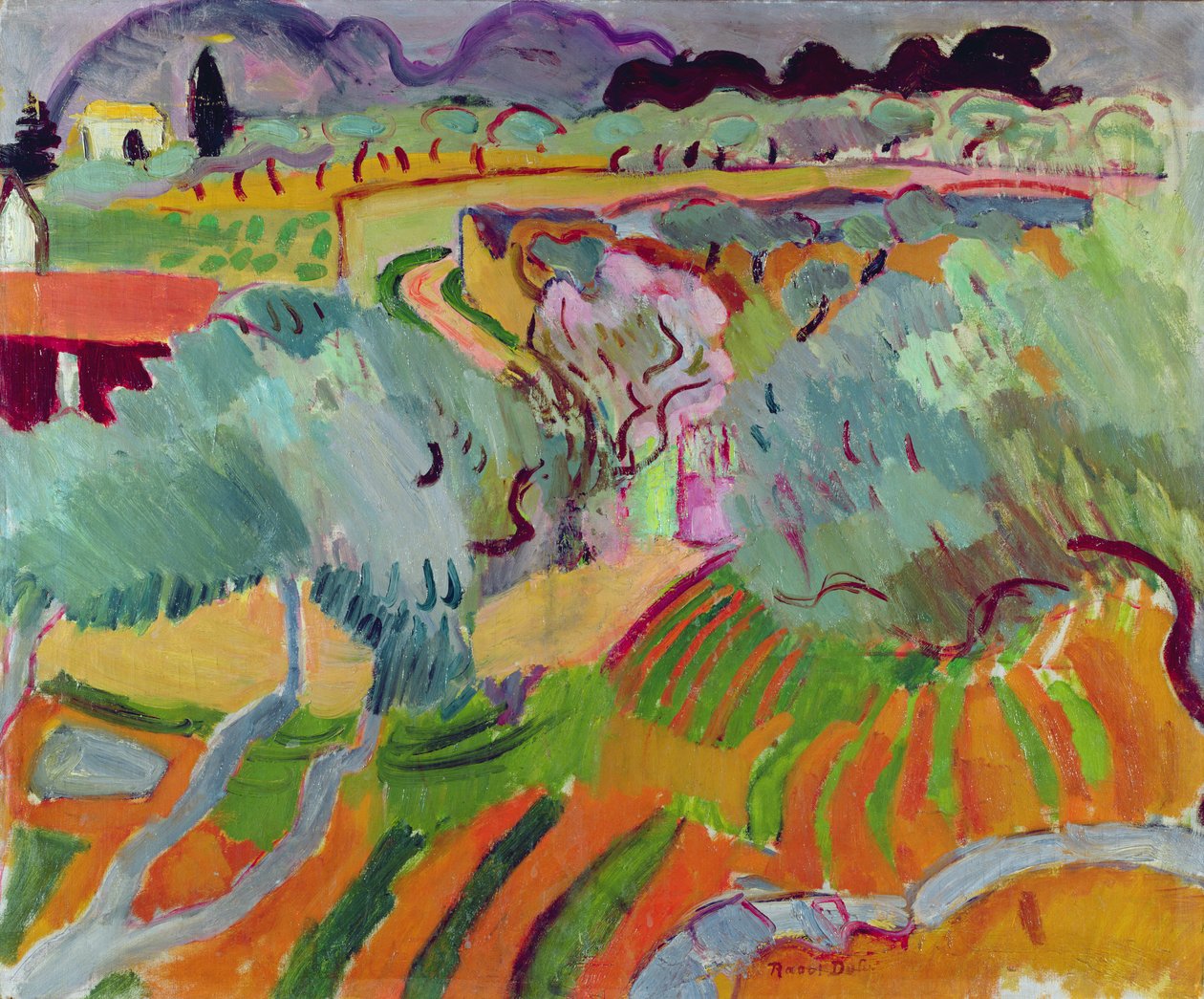 Landschaft in der Provence von Raoul Dufy