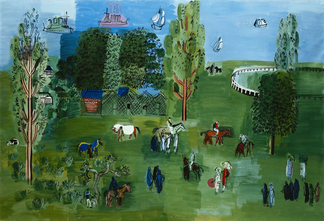 Der Paddock, ca. 1926 von Raoul Dufy