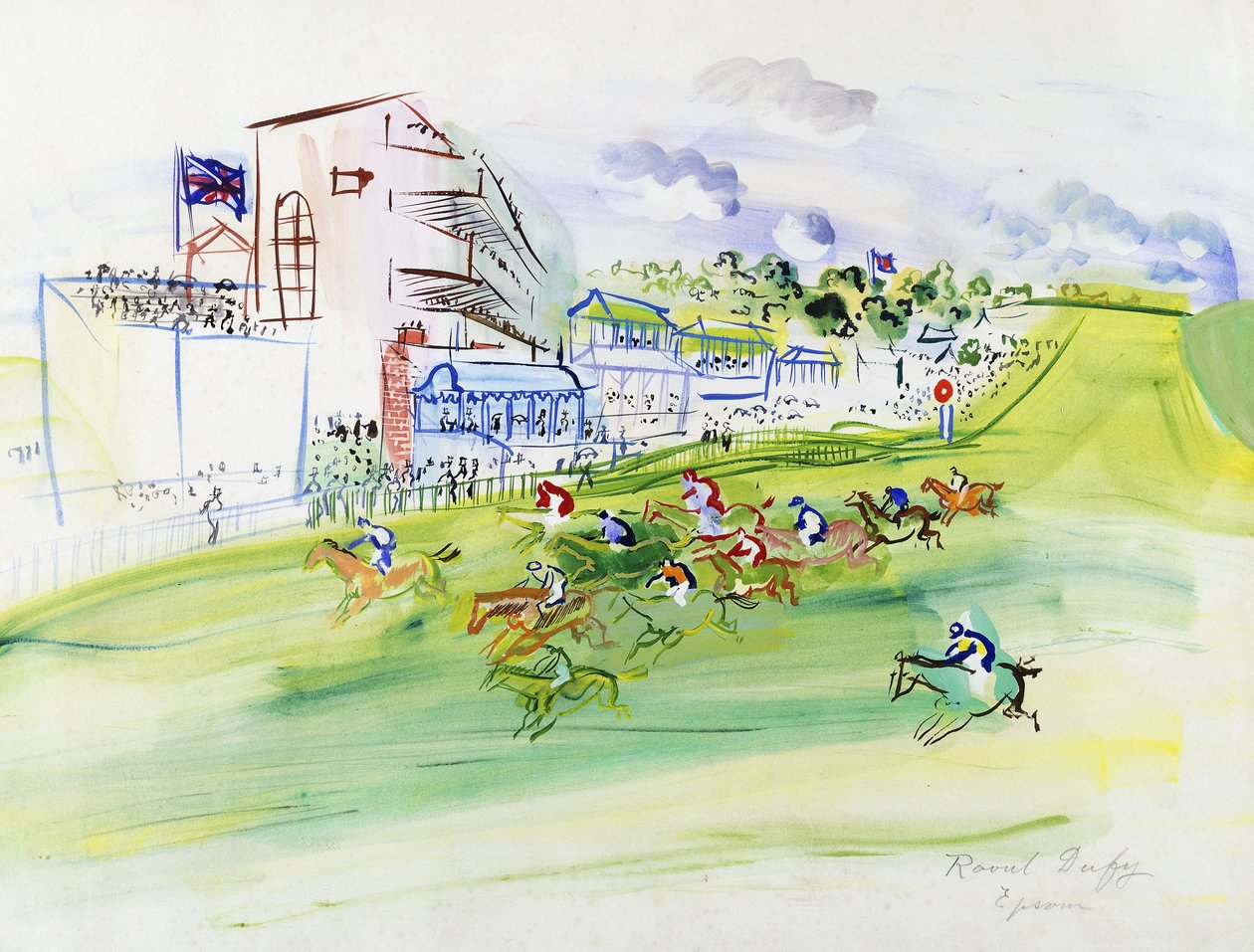 Rennen in Epsom von Raoul Dufy