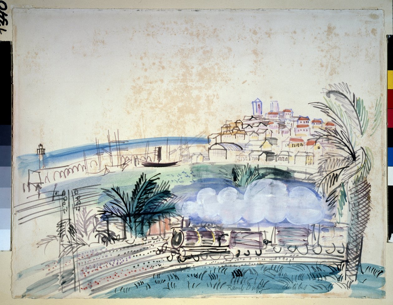 Eisenbahn bei Antibes von Raoul Dufy