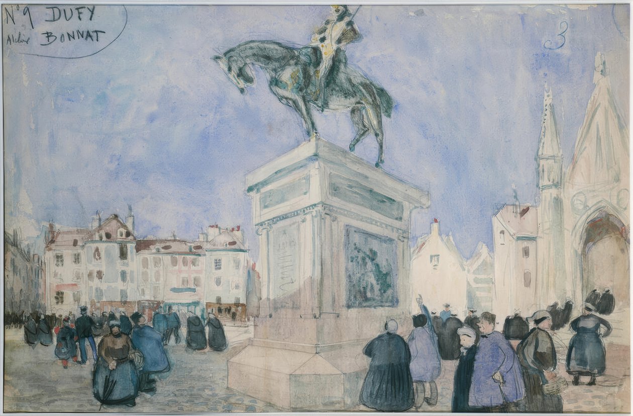 Platz in Falaise von Raoul Dufy
