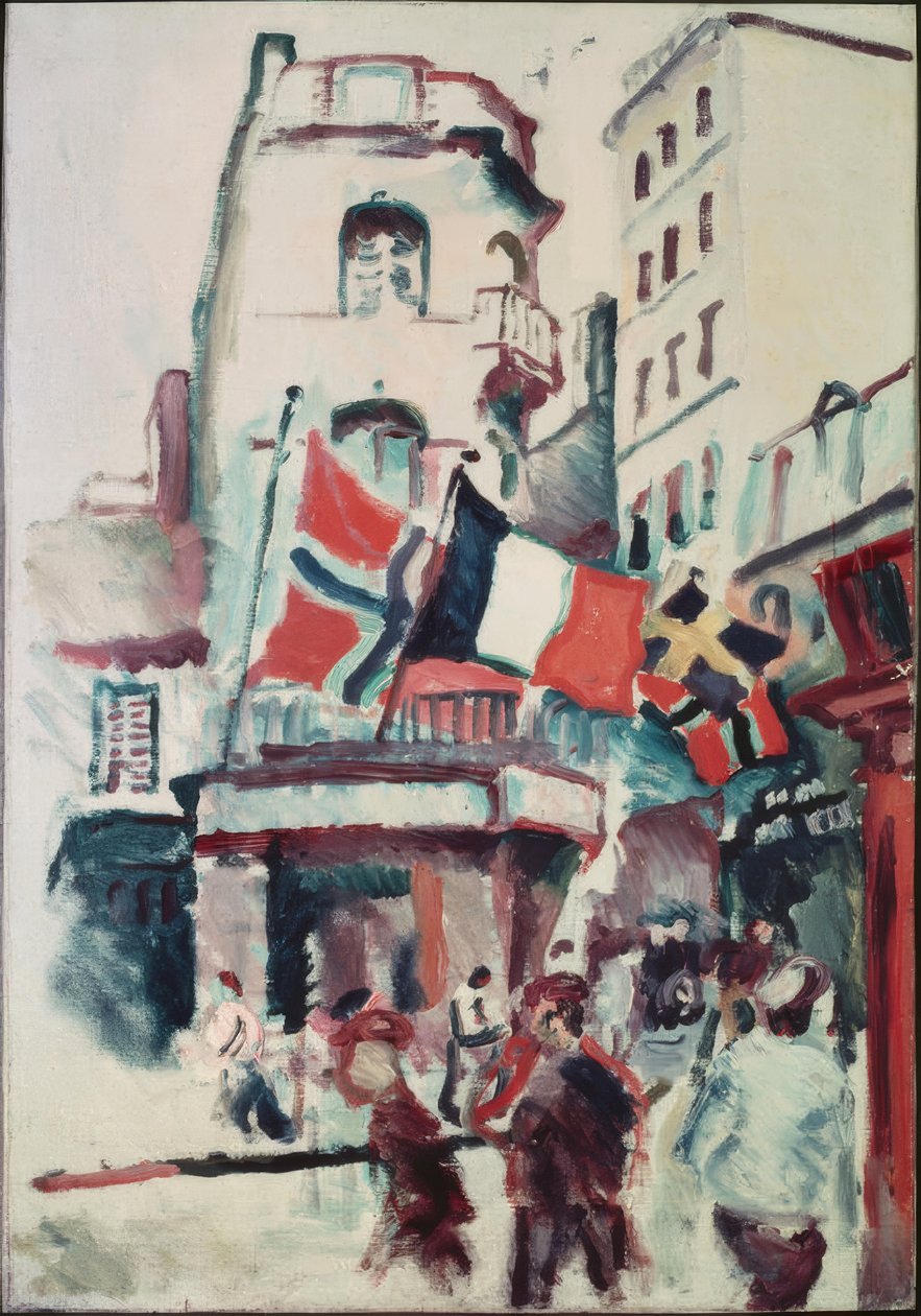 Straße mit Fahnen von Raoul Dufy