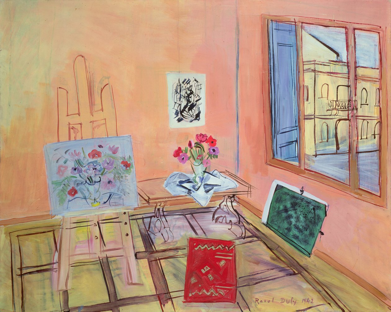 Studio mit Blumen von Raoul Dufy