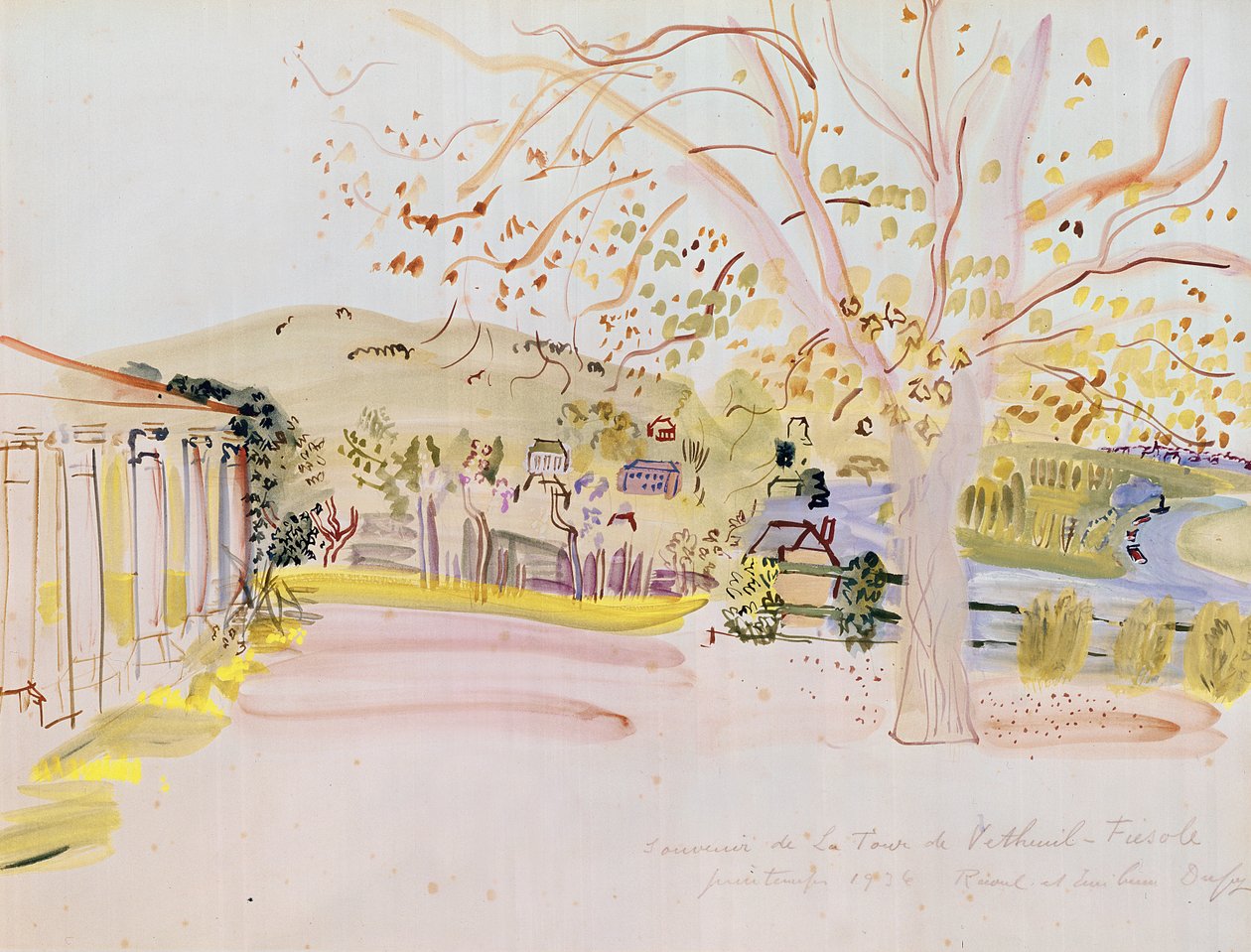 Terrasse in Vétheuil von Raoul Dufy