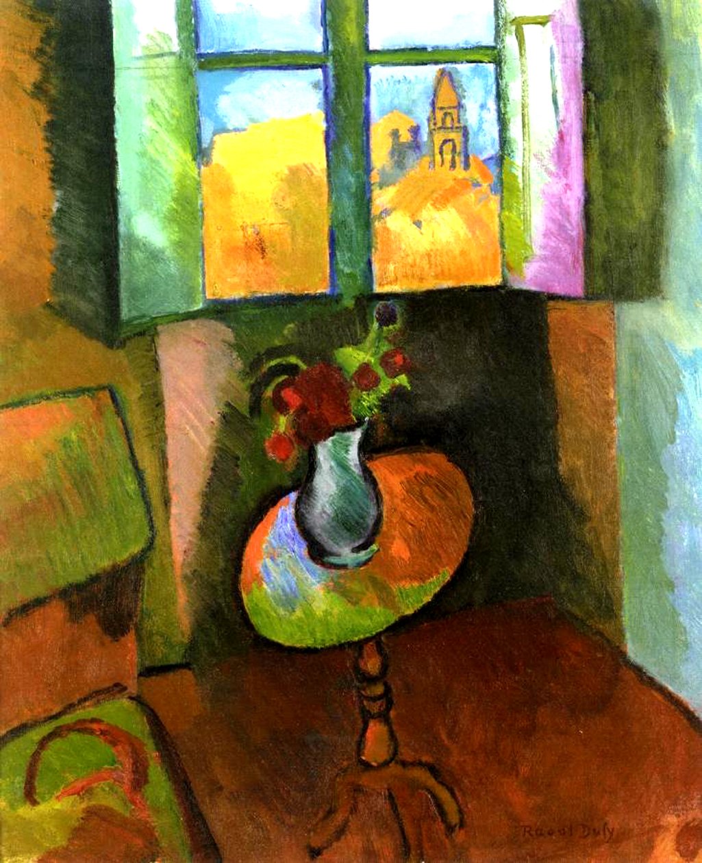 Der runde Tisch, rue Seguier von Raoul Dufy