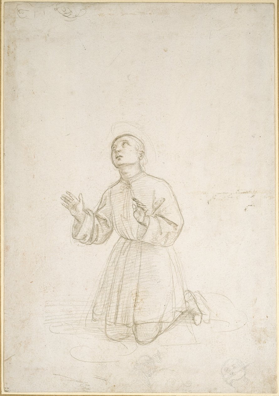 Kniende Figur eines Jugendlichen von Raffaello Sanzio Raphael