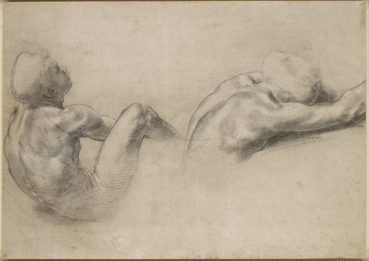 Recto: Zwei Aktstudien, WA1846.210 von Raffaello Sanzio Raphael