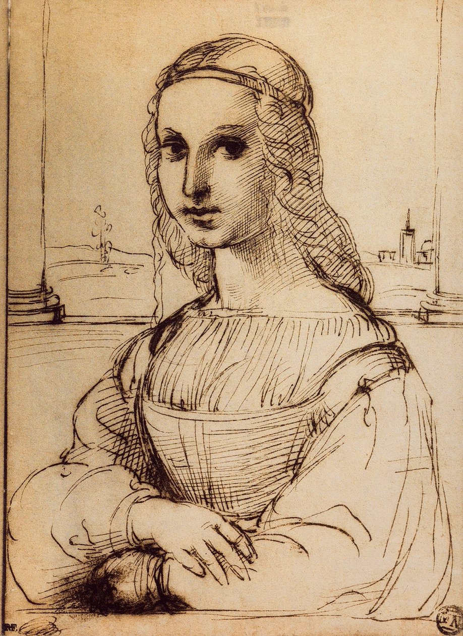 Studie für das Porträt von Maddalena Doni von Raffaello Sanzio Raphael