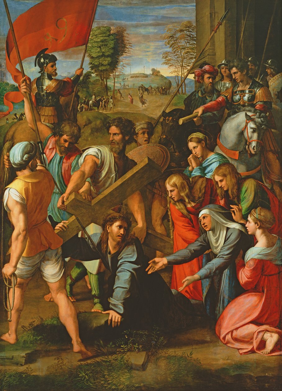 Der Fall auf dem Weg nach Golgatha von Raphael