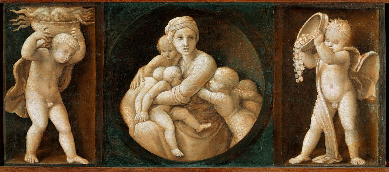 Nächstenliebe, Predella vom Baglioni-Altar von Raphael (1483 1520)