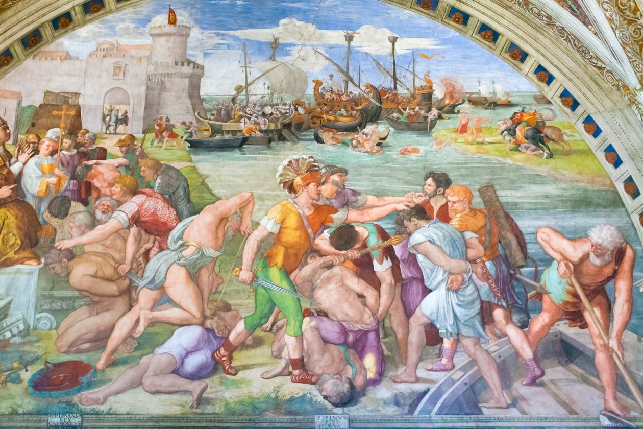 Die Schlacht von Ostia von Raphael (1483 1520)