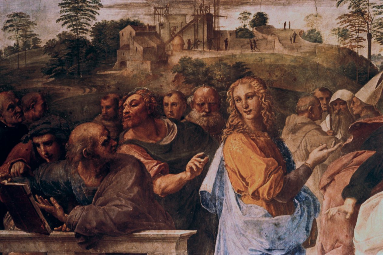 Die Disputation über das Heilige Sakrament (Detail) von Raffaello Sanzio Raphael