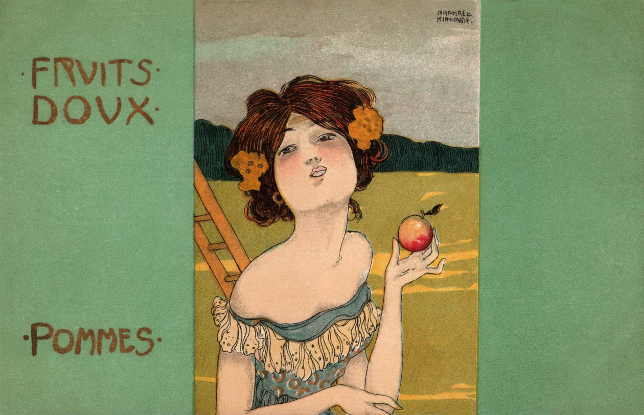 Apfelernte, ca. 1900 von Raphael Kirchner