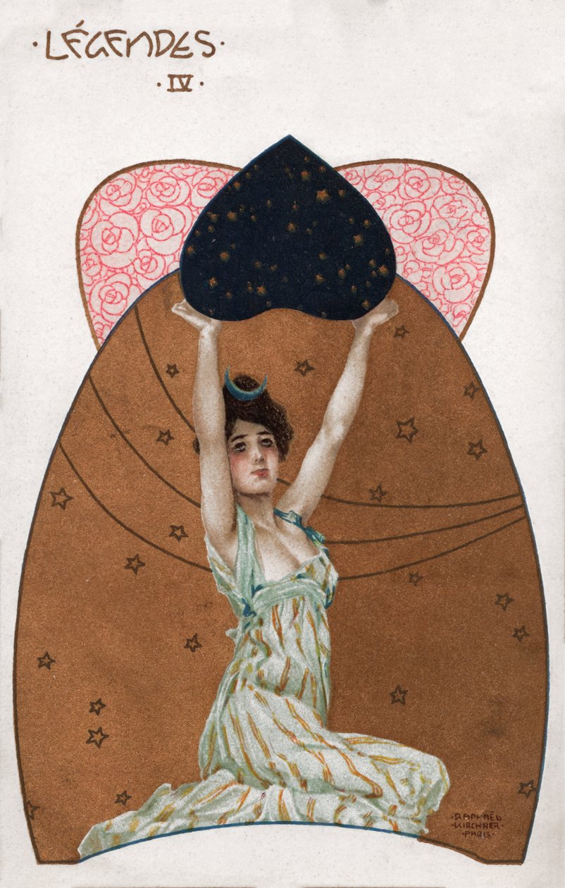 Frau im Sezessionsstil, ca. 1900 von Raphael Kirchner