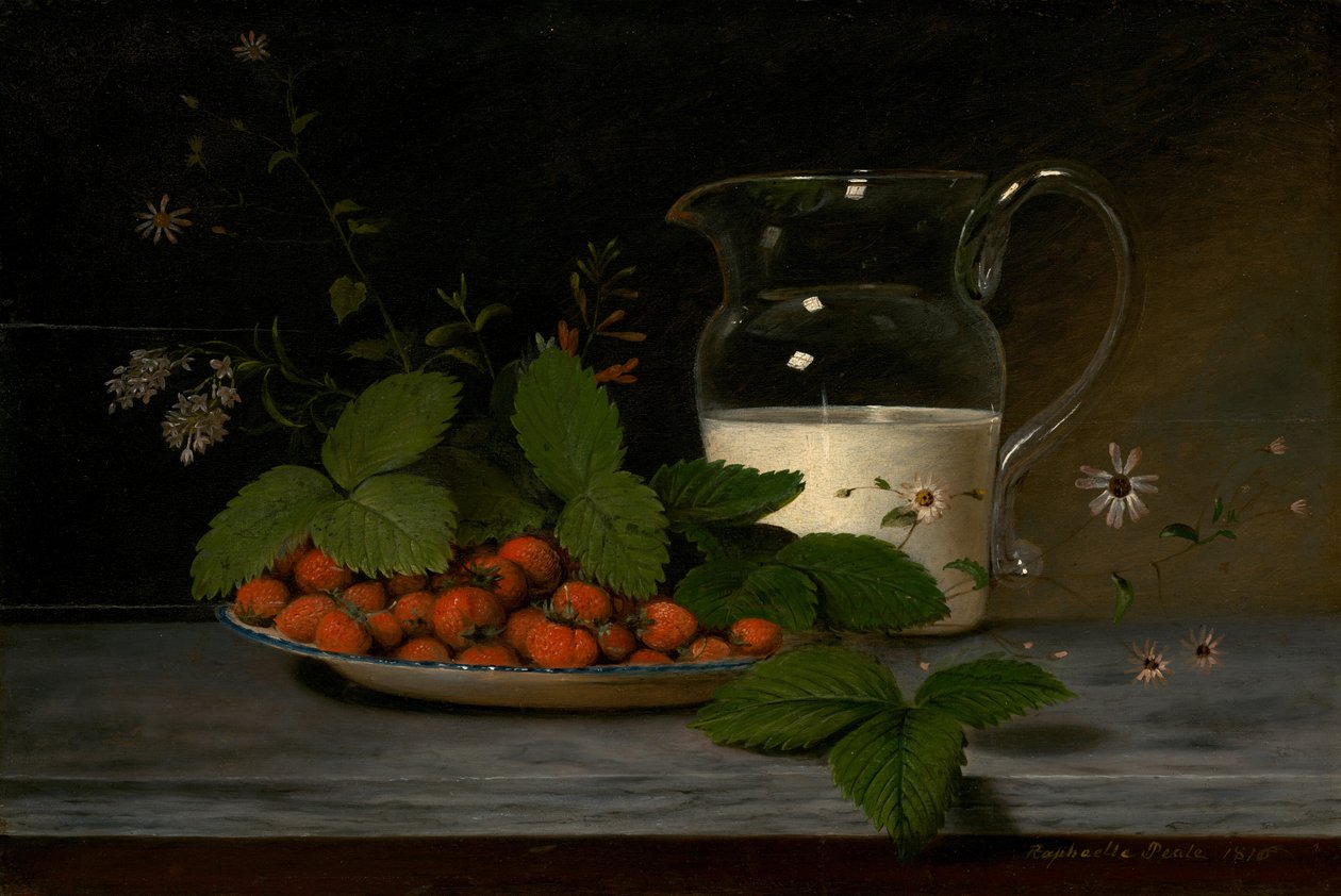 Erdbeeren und Sahne von Raphaelle Peale