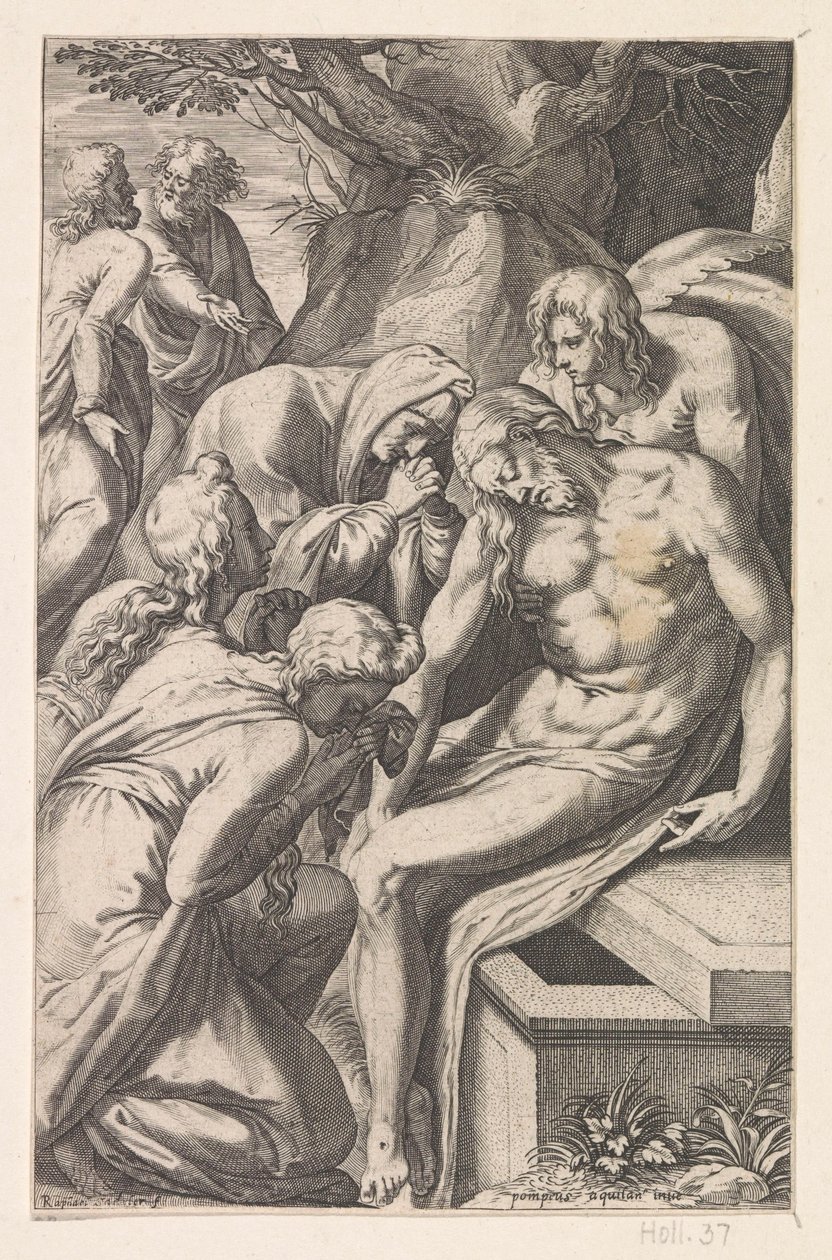 Beweinung und Grablegung Christi von Raphaël Sadeler (I)