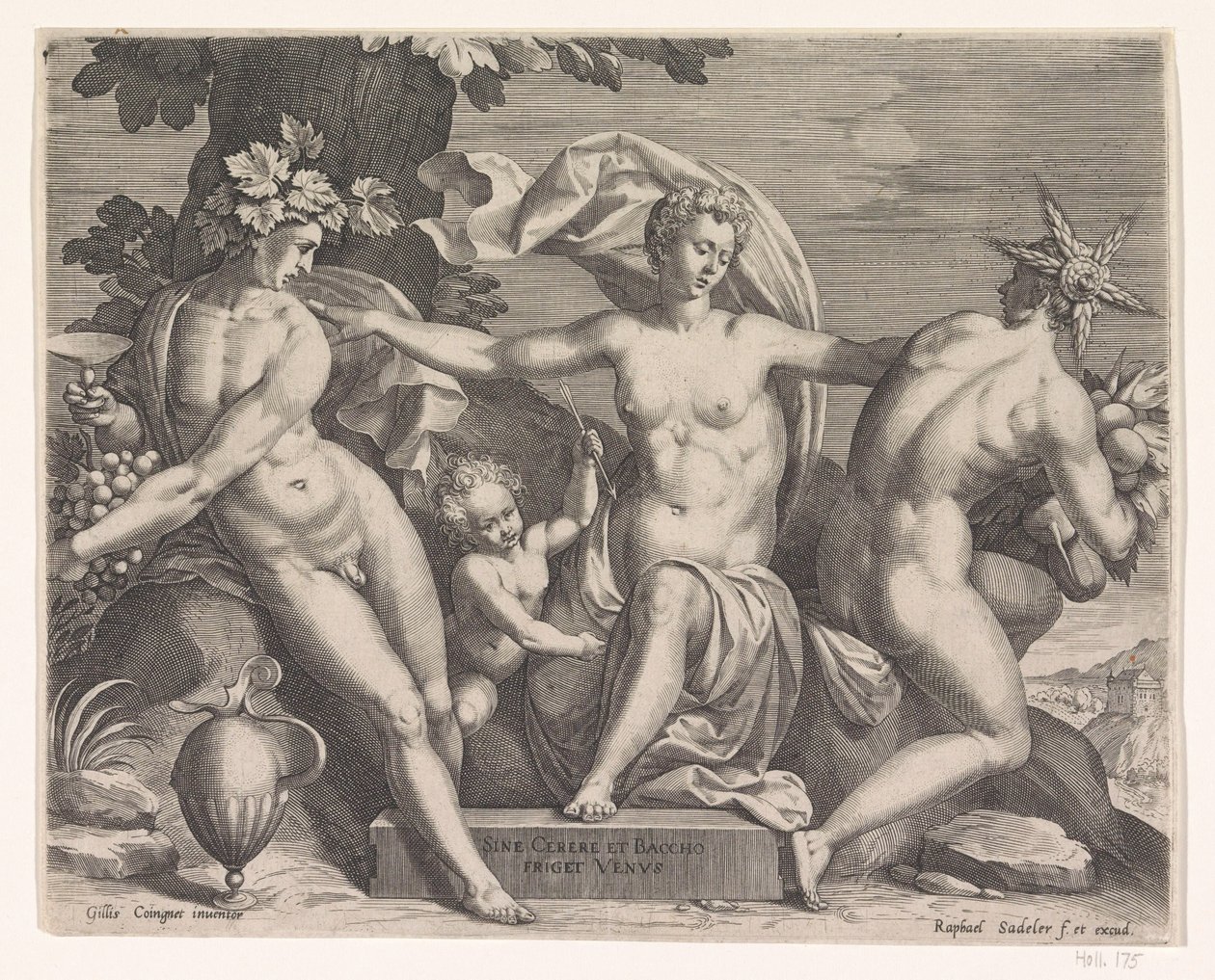 Venus, Bacchus und Ceres von Raphaël Sadeler (I)