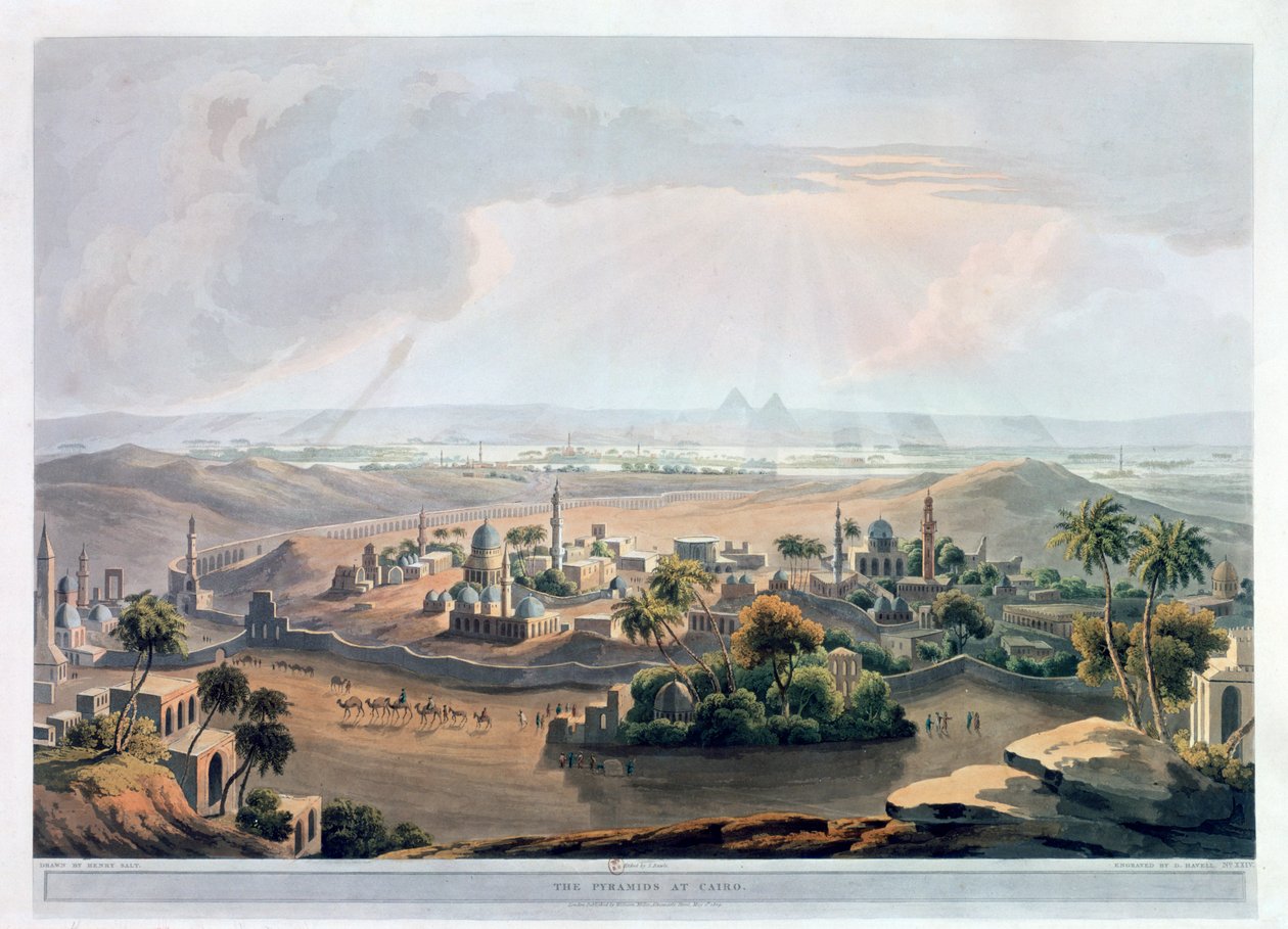 Die Pyramiden von Kairo, 1809 von Rawle