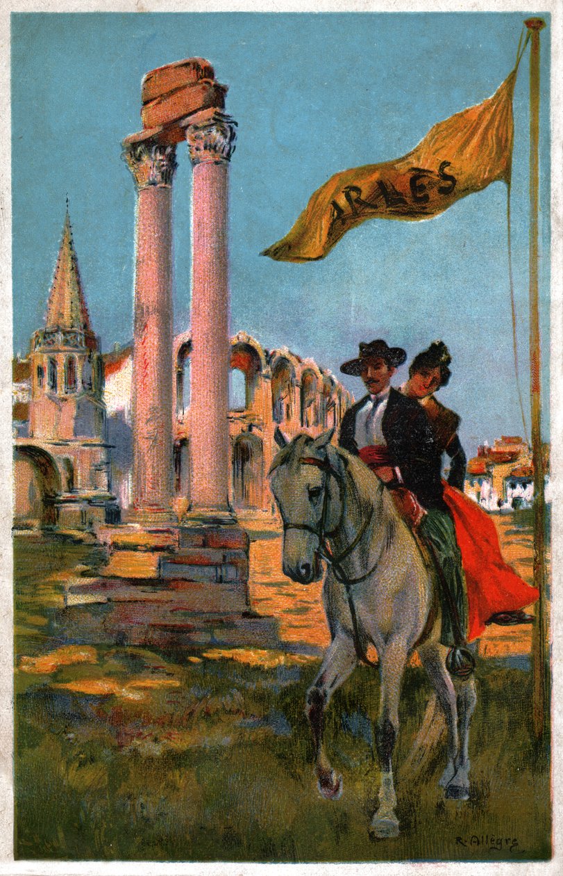 Die Stadt Arles (Illustration, ca. 1920) von Raymond Allegre