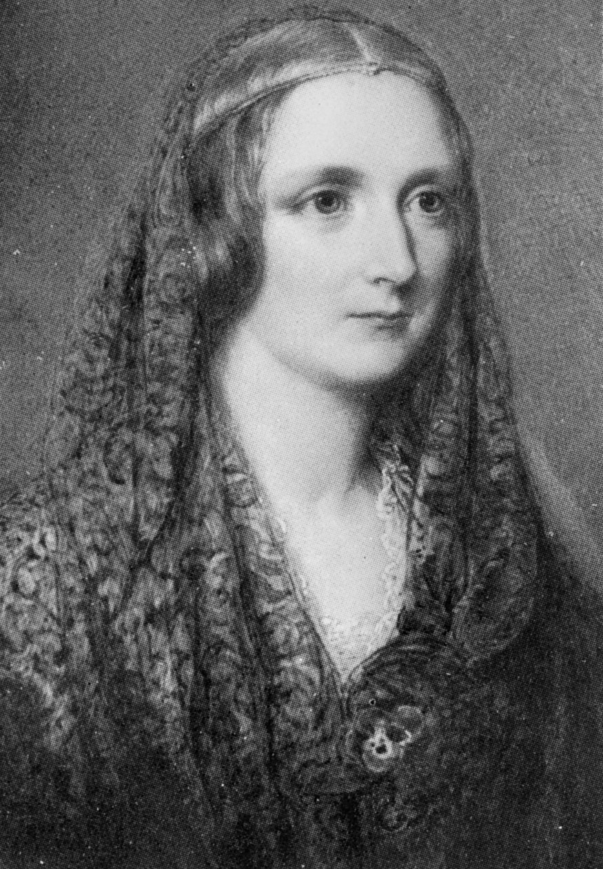 Mary Shelley, ein idealisiertes Porträt nach ihrem Tod von Reginald Easton