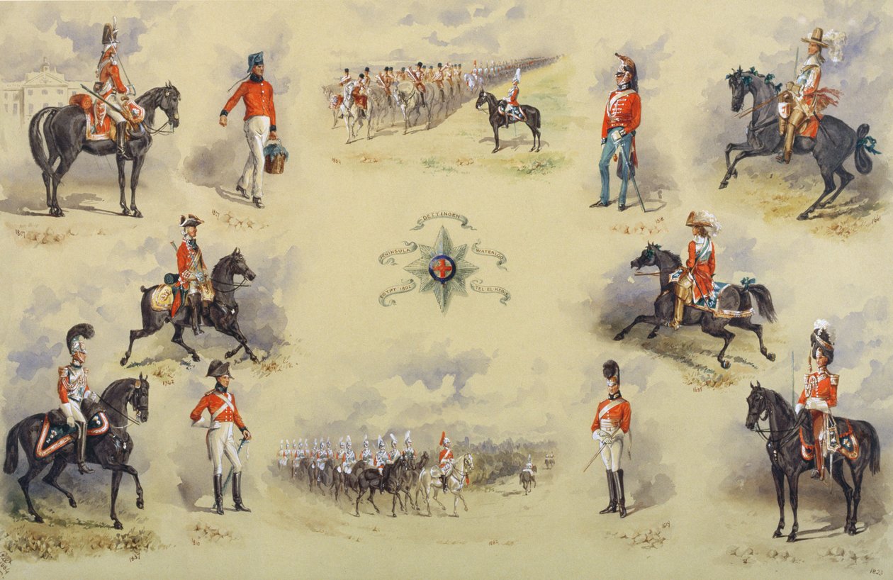 Uniformen der 2. Life Guards, 1884 von Reginald Wymer