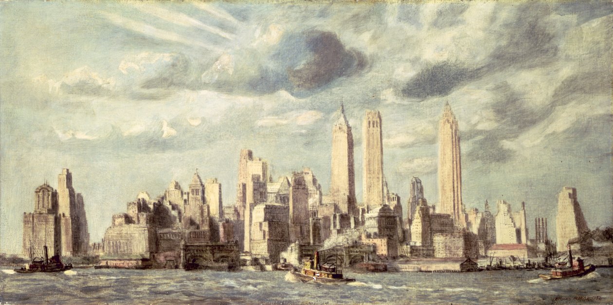 Unteres Manhattan von Reginald Marsh