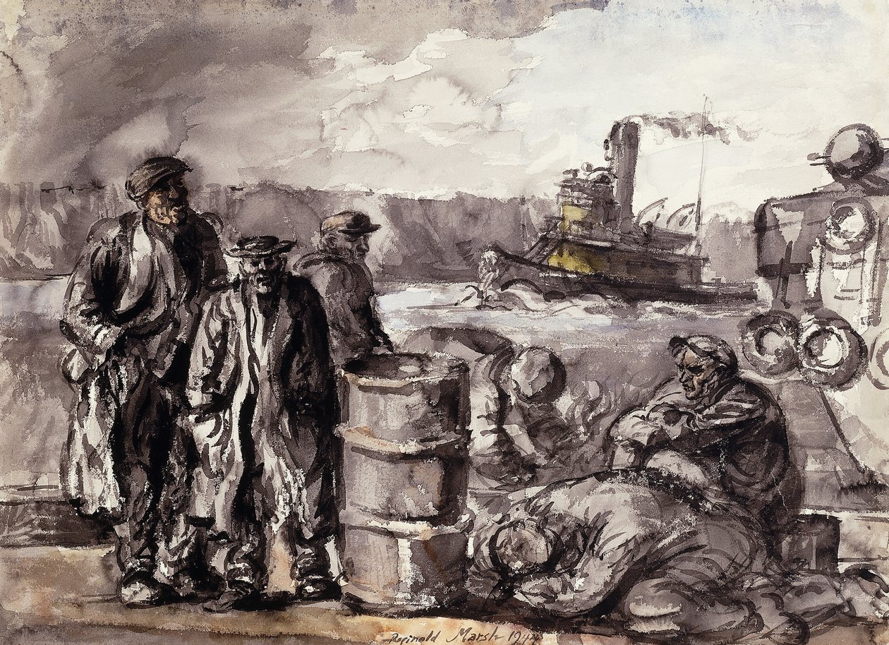An den Docks von Reginald Marsh