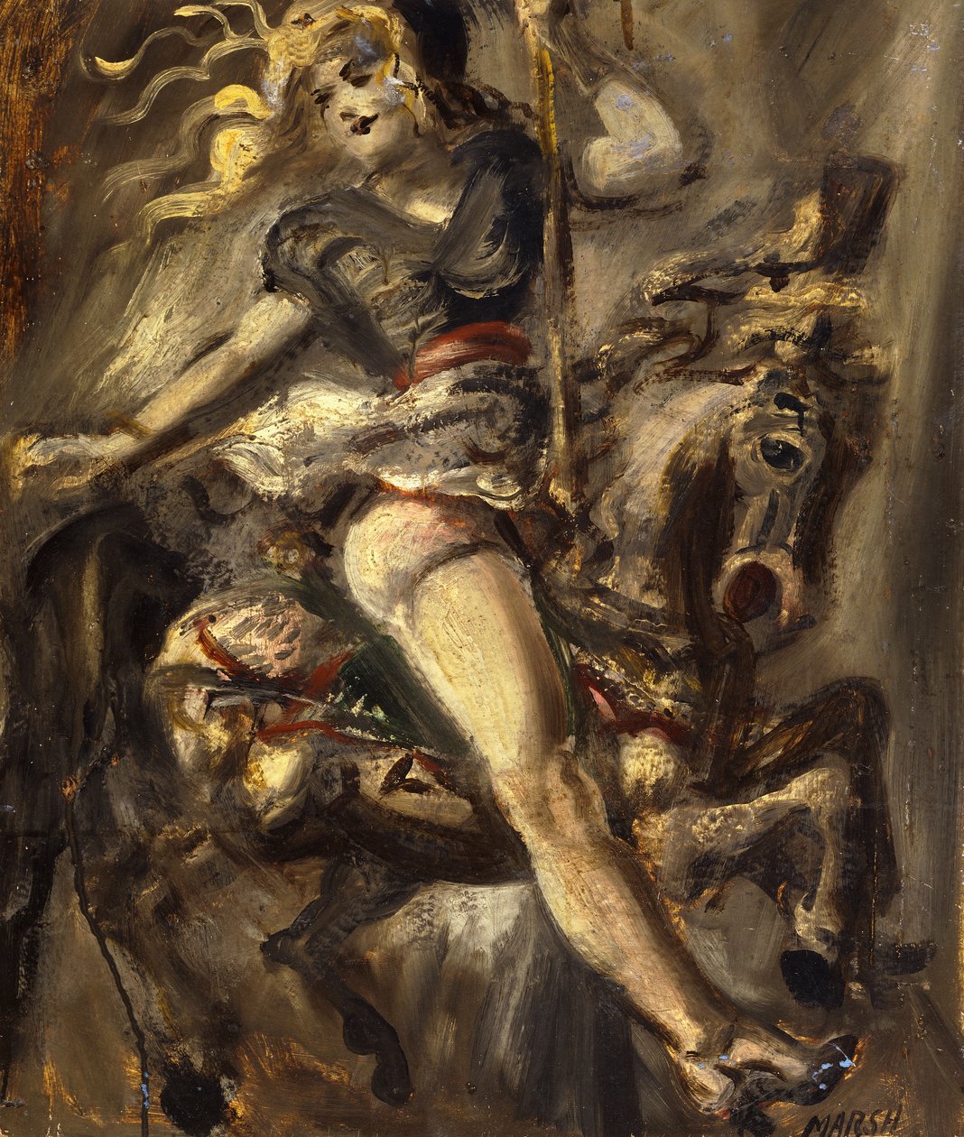 Auf dem Karussell von Reginald Marsh