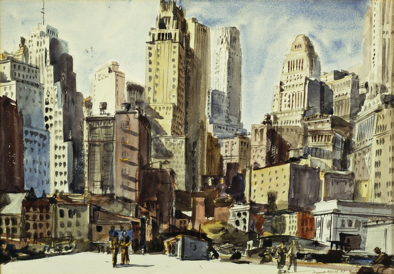 Blick von Coenties Slip von Reginald Marsh