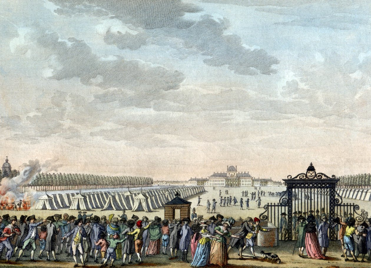 Truppen am Champ de Mars von Reiner Vinkeles