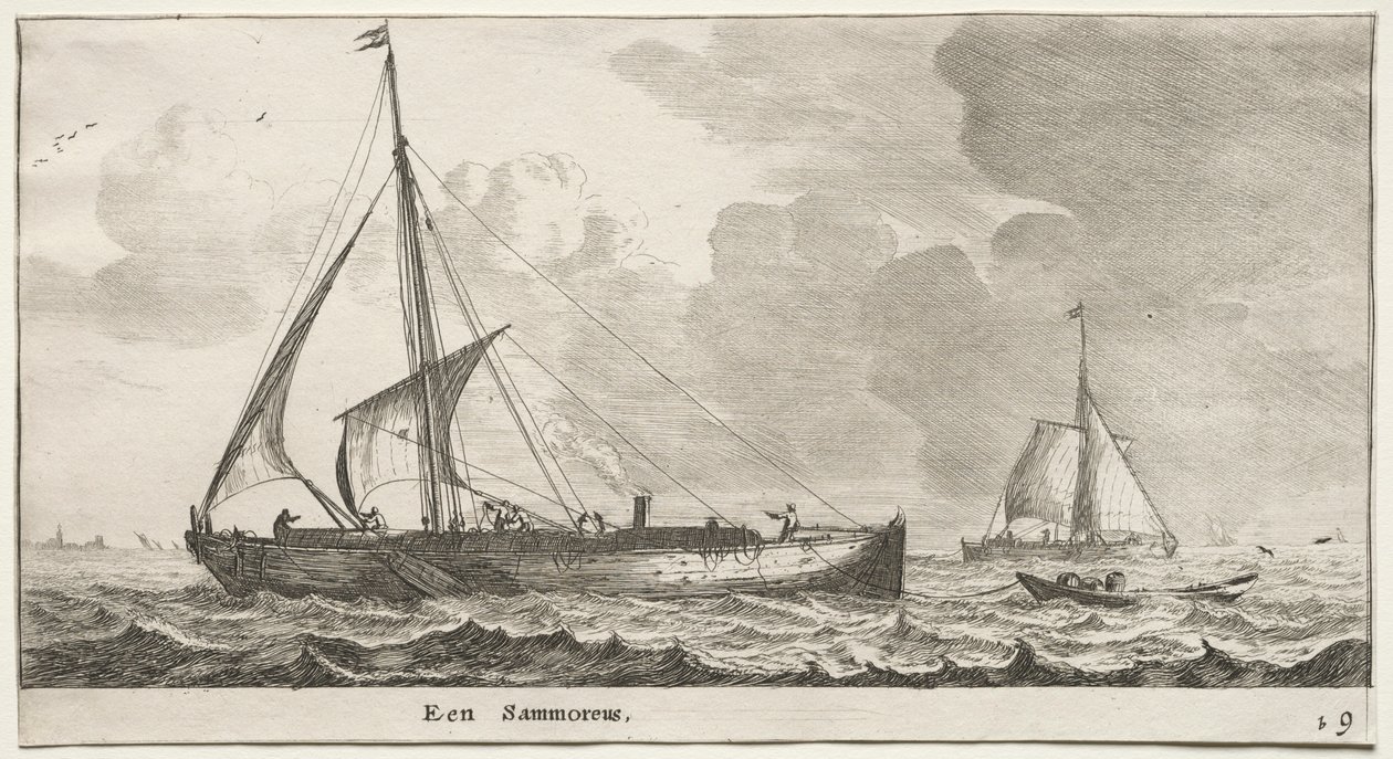 Schiffe von Amsterdam: Ein Handelsschiff von Reinier Nooms