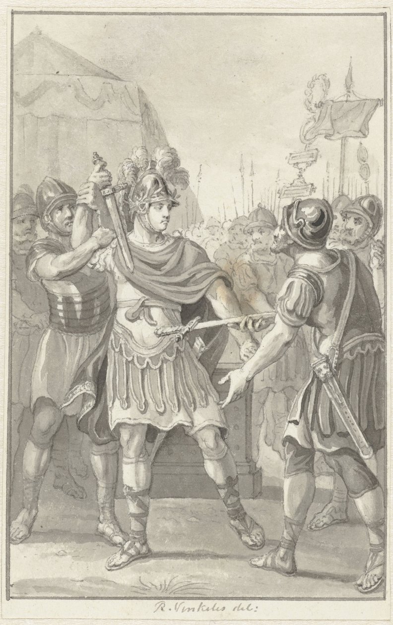 Germanicus schwört Tiberius die Treue von Reinier Vinkeles (I)