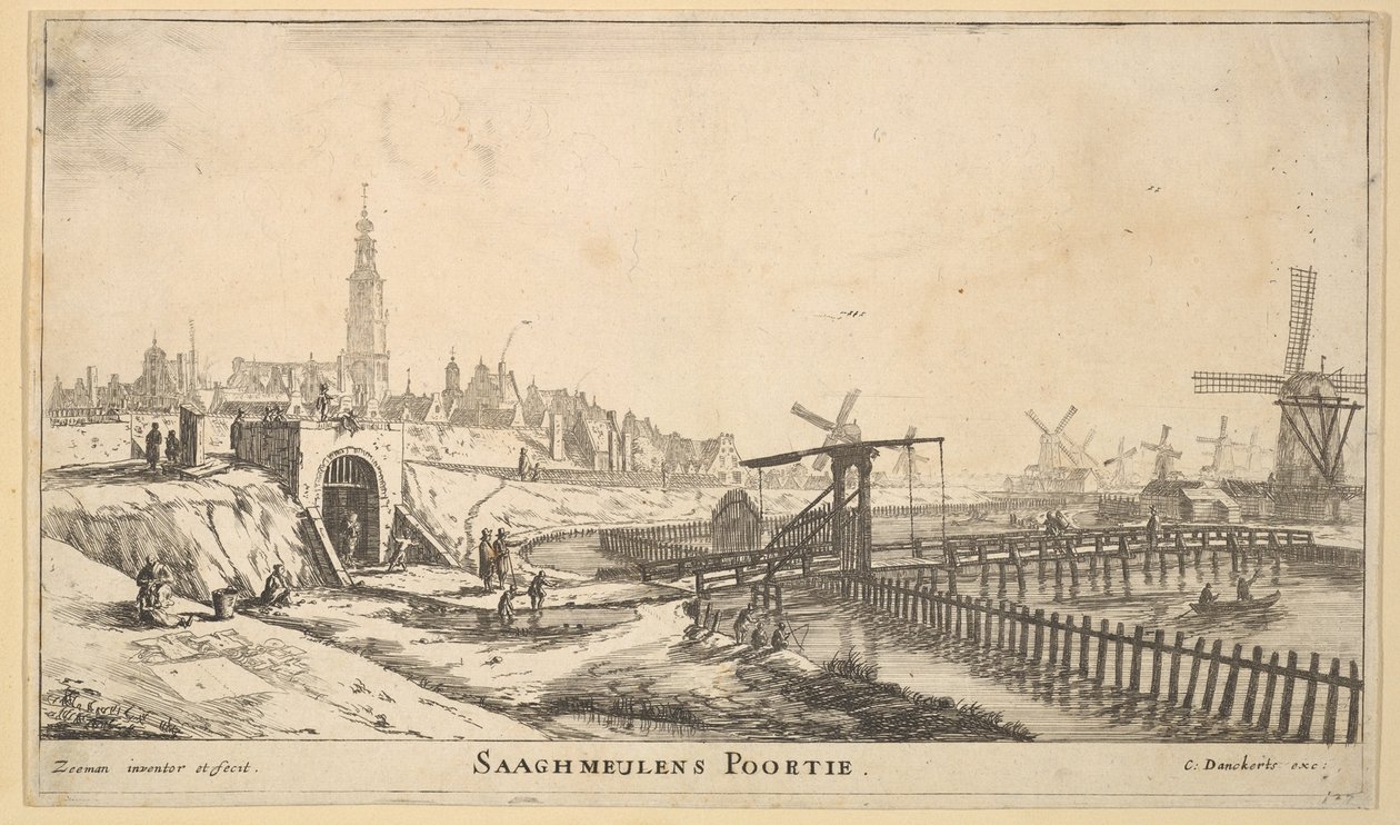 Das Zaagmolen-Tor, 17. Jahrhundert von Reinier Zeeman