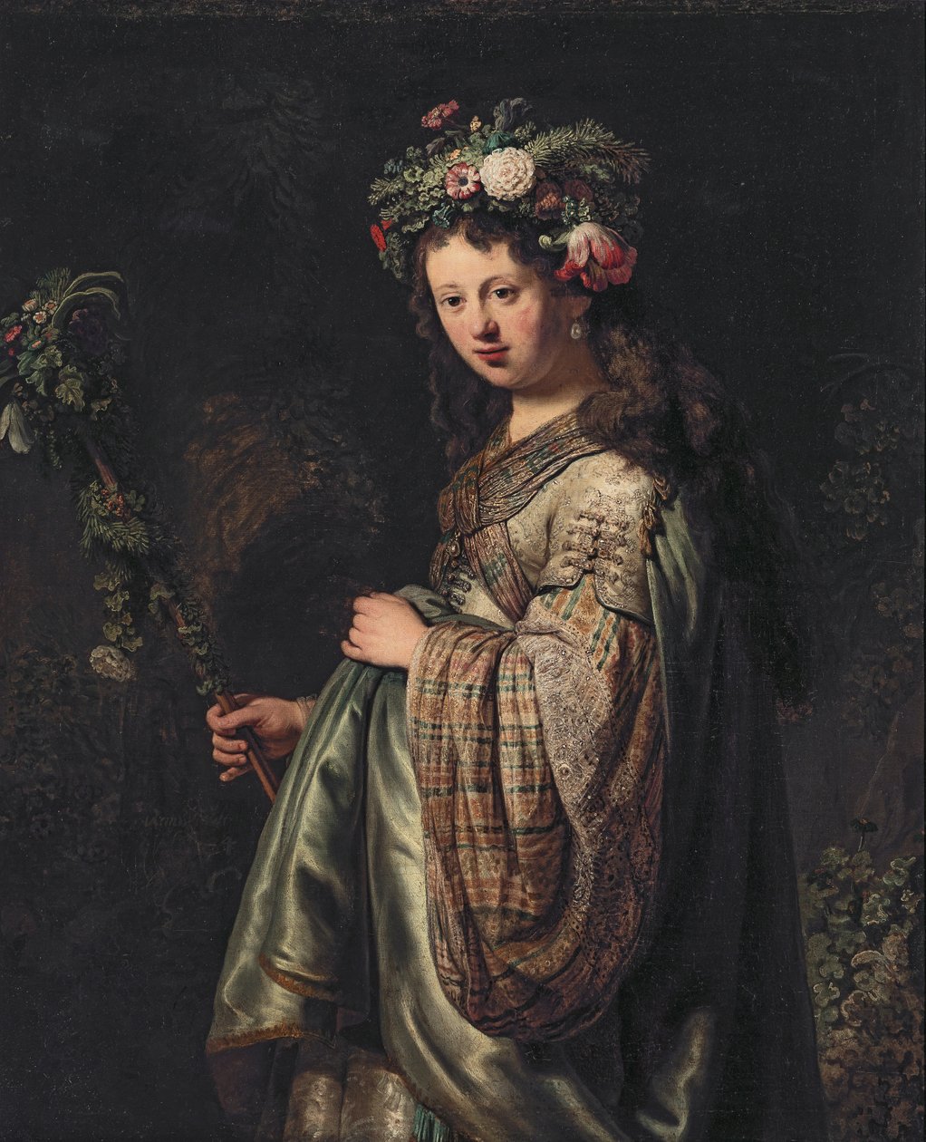 Saskia van Uylenburgh (1612-1642) als Flora von Rembrandt van Rijn