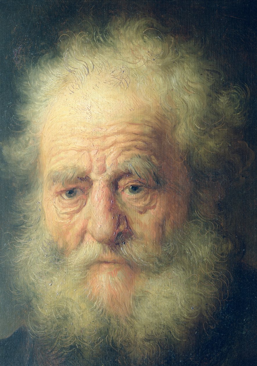 Büste eines alten Mannes mit einer Goldkette (Detail) von Rembrandt van Rijn