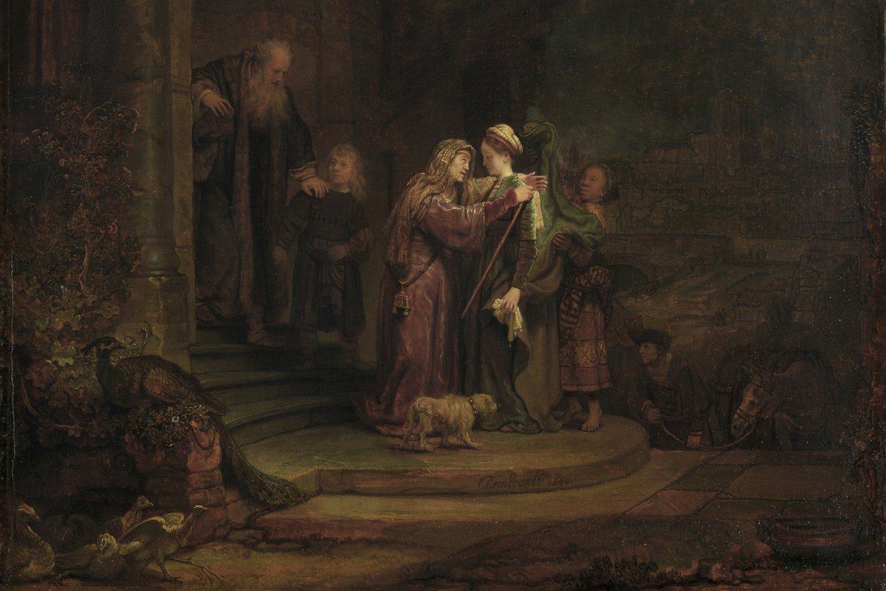 Die Heimsuchung, 1640 (Detail) von Rembrandt van Rijn