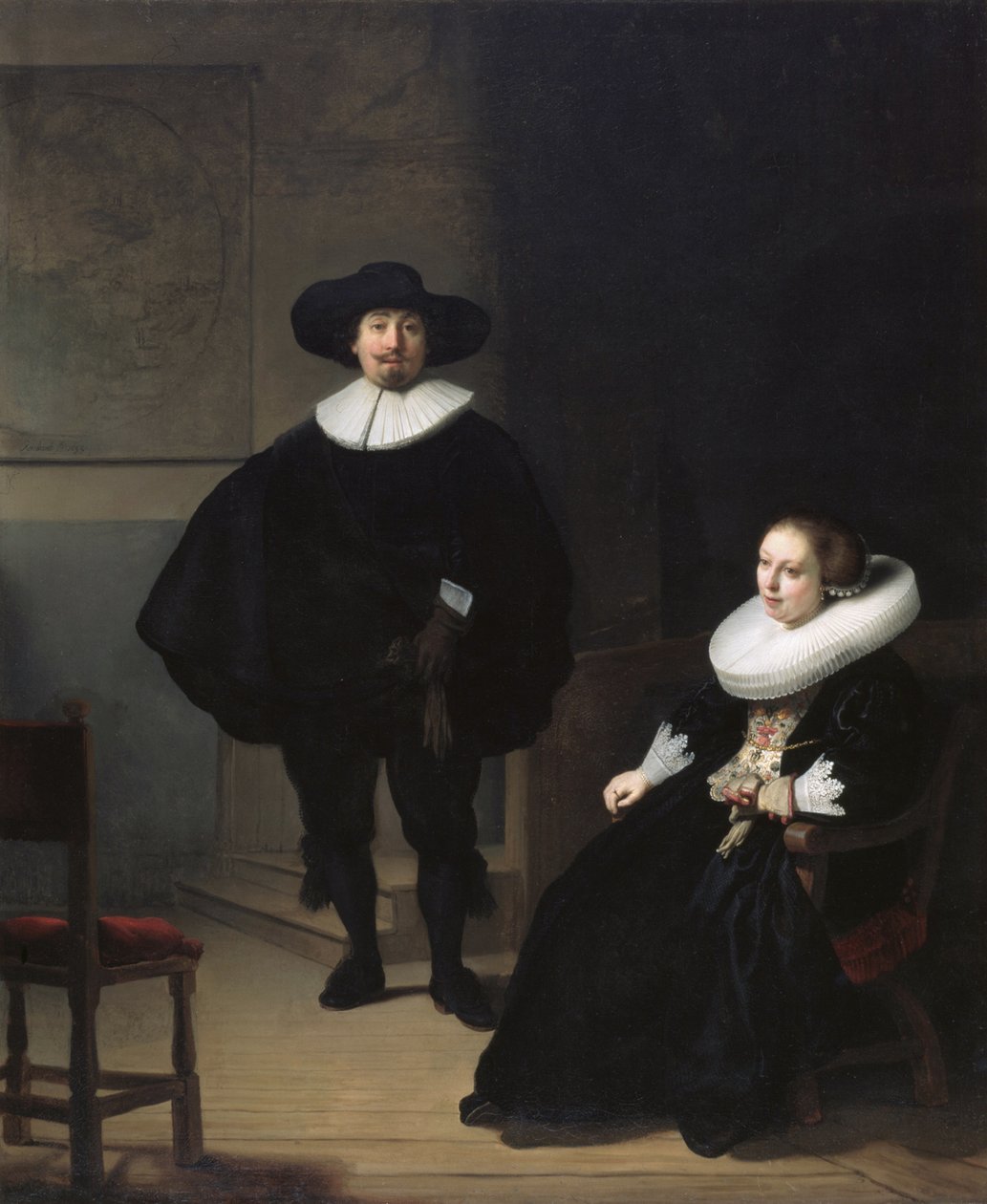 Eine Dame und ein Herr in Schwarz von Rembrandt van Rijn
