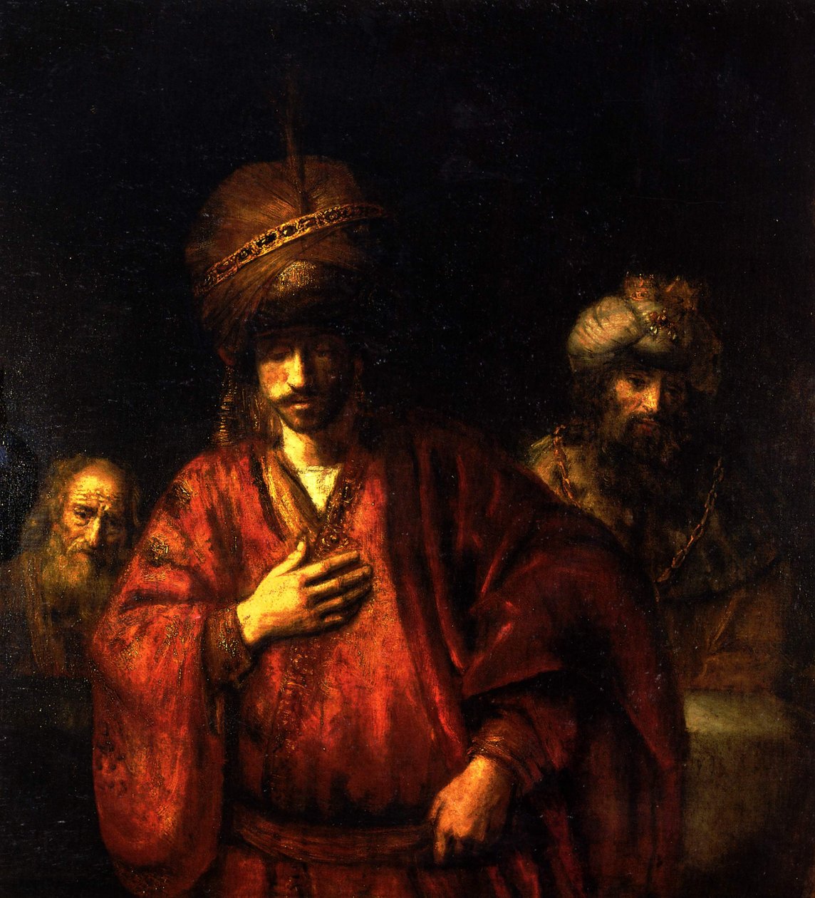 Haman erkennt sein Schicksal von Rembrandt van Rijn