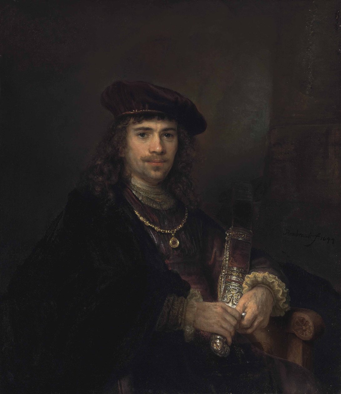 Mann mit einem Schwert von Rembrandt van Rijn
