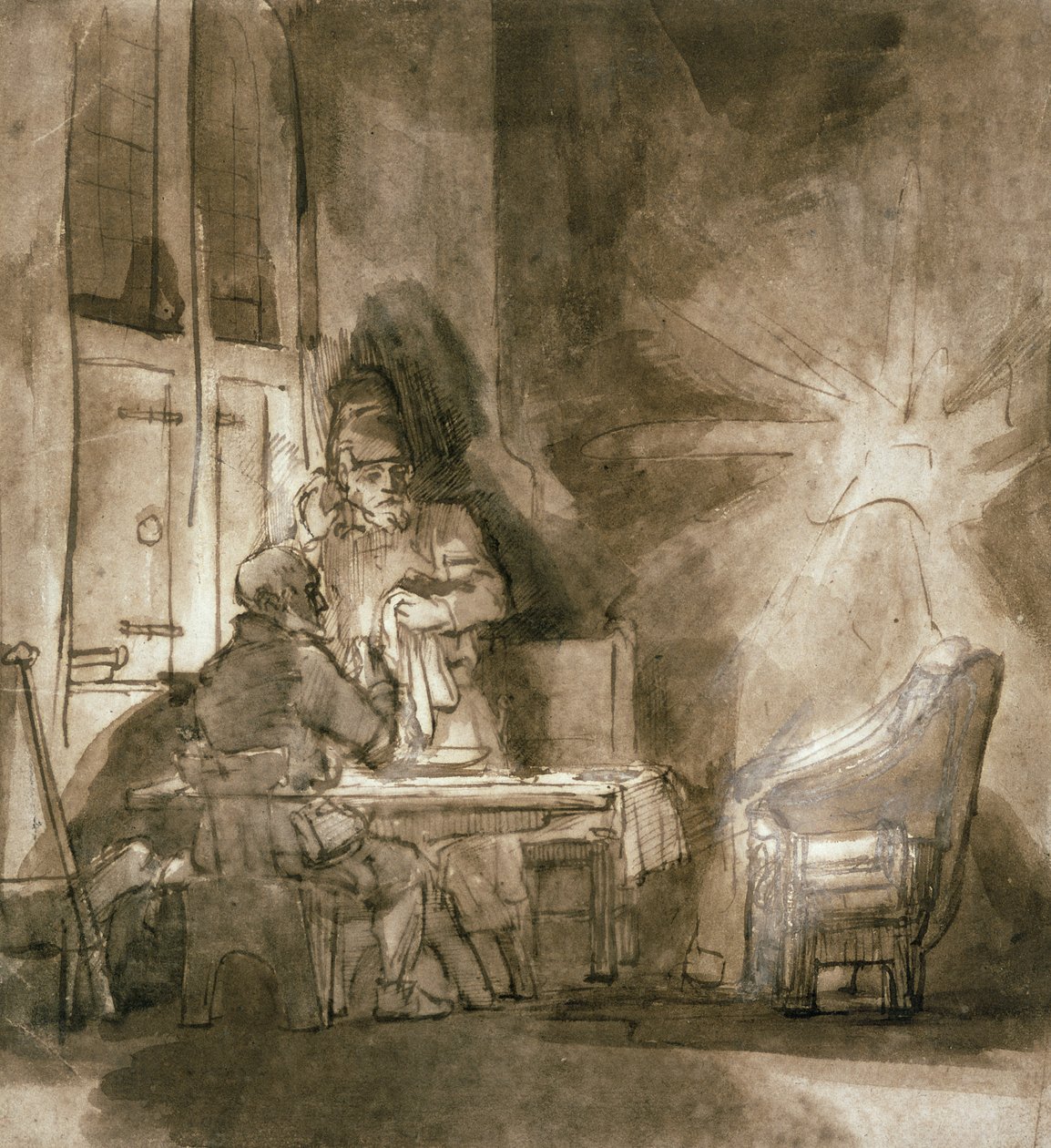 Nr.2139 Abendmahl in Emmaus, ca.1648-9 von Rembrandt van Rijn